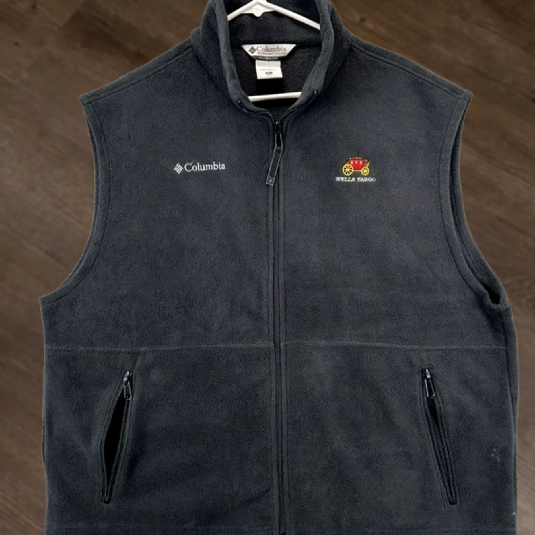 Vintage Columbia Fleece Vest Adult XL Black Full Zip Mock Neck Pockets Mens Size US XL / EU 56 / 4 - 1 Thumbnail