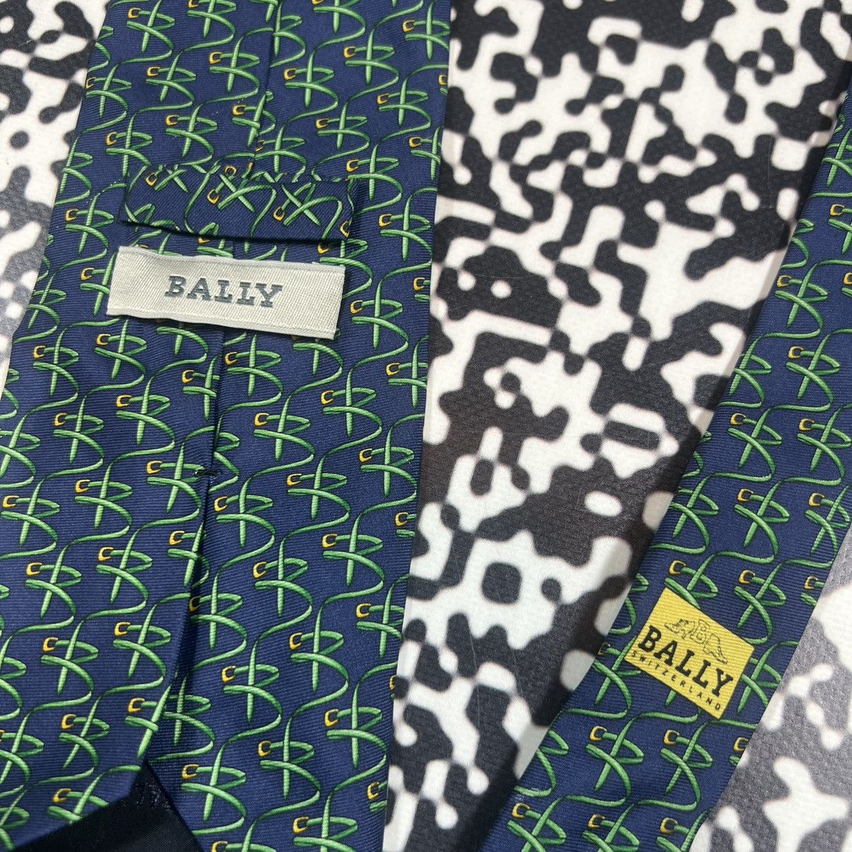 Bally Vintage Y2K Bally Monogram Luxury Casual Tie Size ONE SIZE - 4 Thumbnail