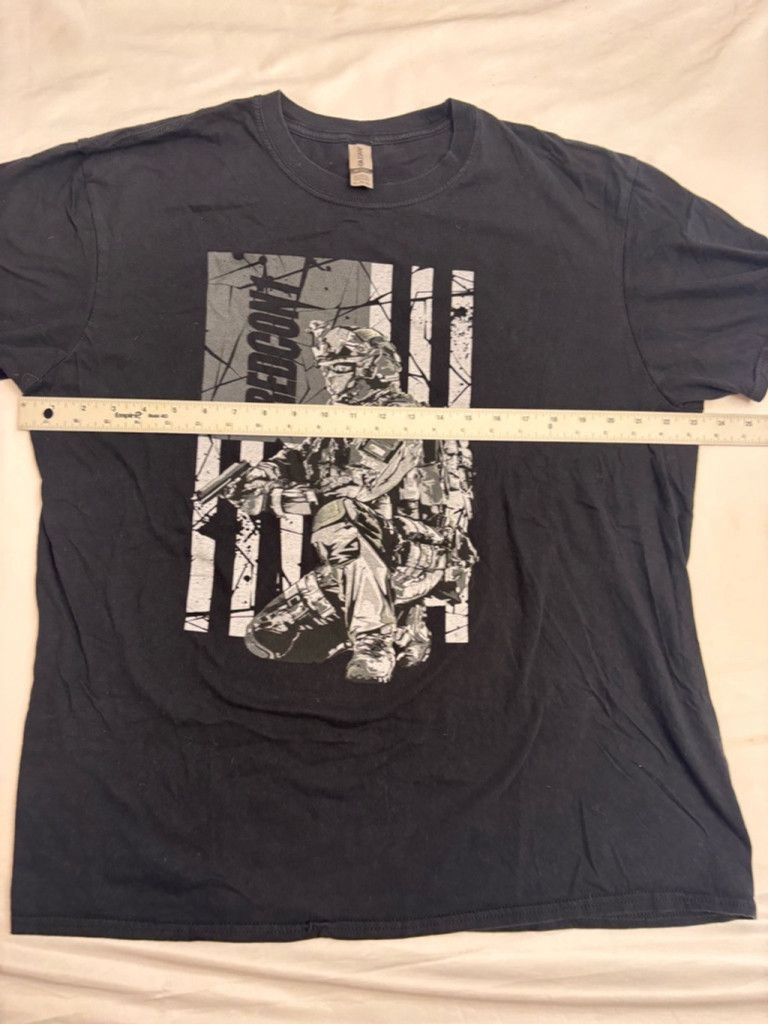 Gildan Men's Gildan Redcon 1 Soldier Graphic T-Shirt XL Black Size US XL / EU 56 / 4 - 3 Thumbnail