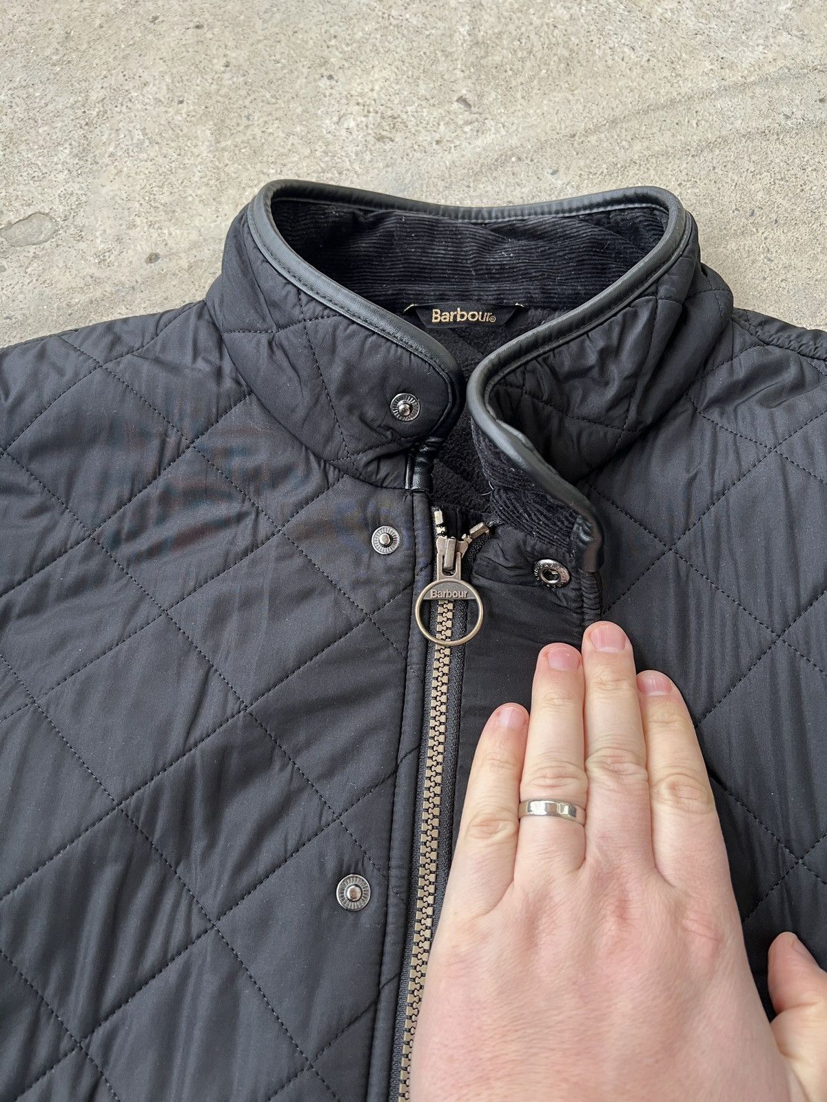 Barbour Barbour Powell Quilted Black Field Jacket Size US XXL / EU 58 / 5 - 4 Thumbnail