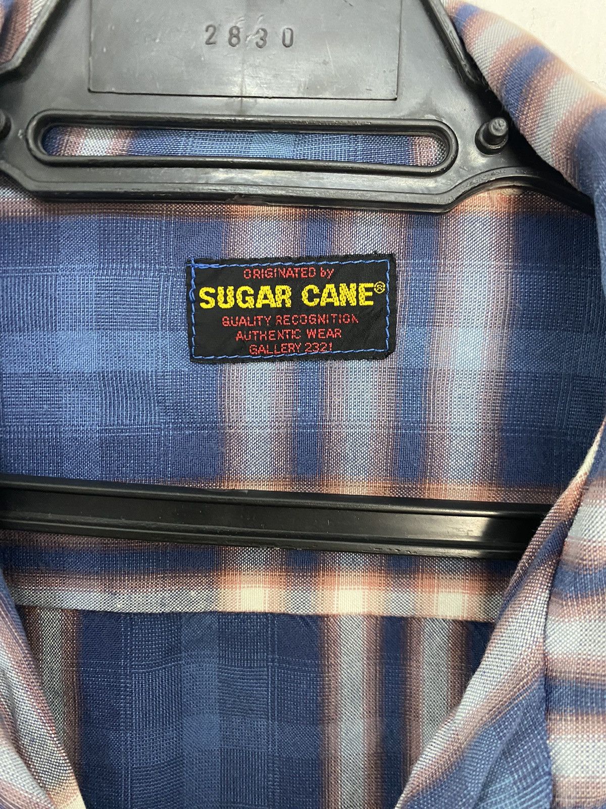 Sugar Cane × Toyo Enterprises Sugar Cane Rayon Shadow Check Flannel Button Up Shirt Size US M / EU 48-50 / 2 - 4 Thumbnail