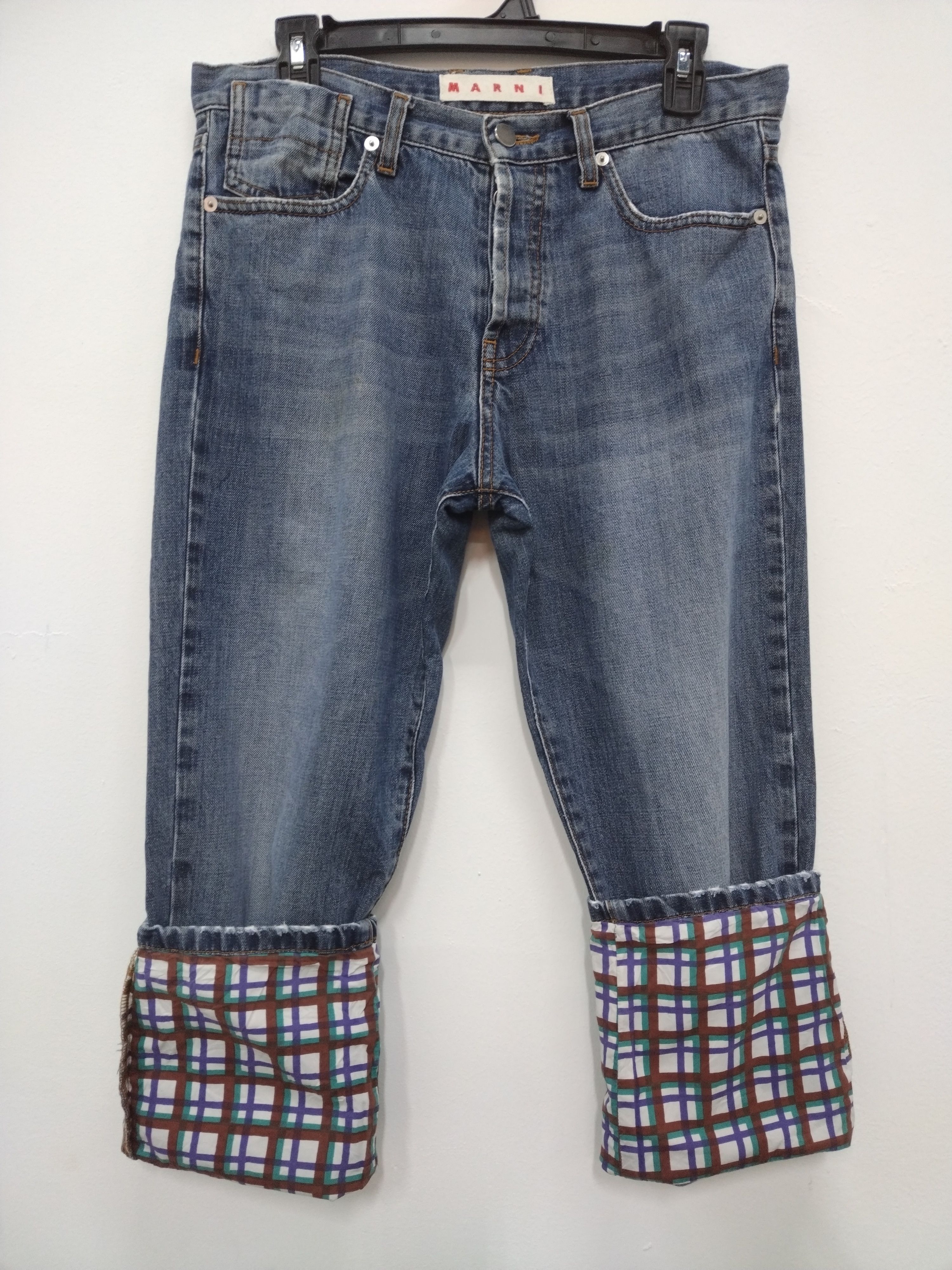 Marni Marni Washed Straight Leg Checkered inside Leg Size US 31 - 7 Thumbnail