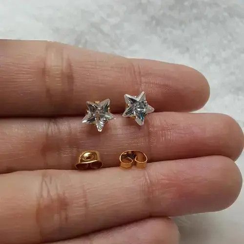 Jewelry Gold 7Mm Star Stud Earrings - Erg, Men's