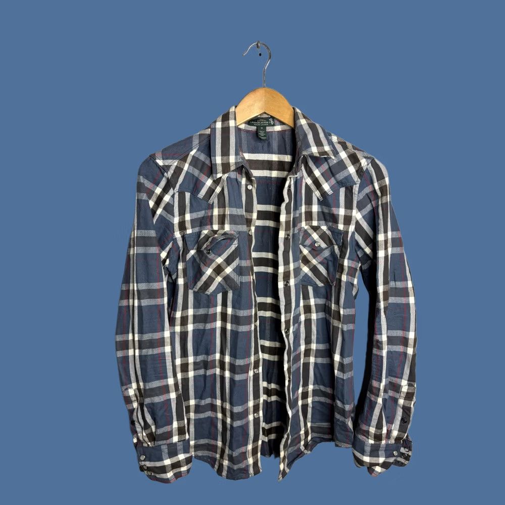 Ralph Lauren Lauren Jeans Co Ralph Lauren Shirt Mens Medium Blue Plaid Western Pearl Snap 90s Size US M / EU 48-50 / 2 - 1 Thumbnail