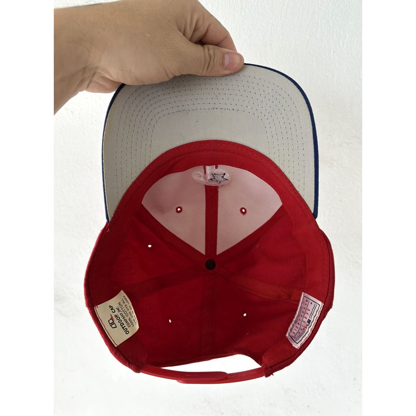 MLB VINTAGE 90s Philadelphia Phillies MLB Baseball Snapback Hat Red New without Tags Size ONE SIZE - 3 Thumbnail