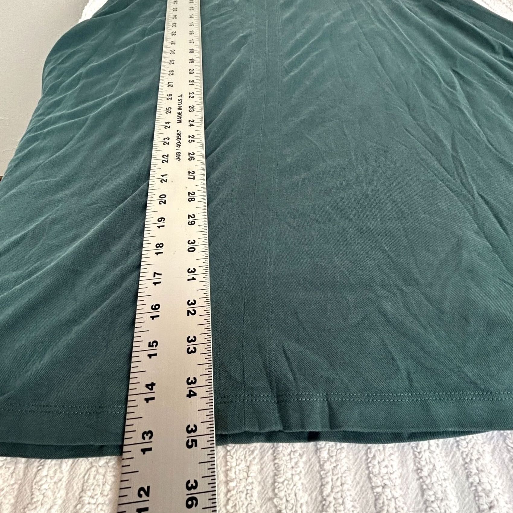 Vintage Sigrid Olsen Womens Sleeveless Green V-Neck A-Line Dress Medium Casual Pullover Size M / US 6-8 / IT 42-44 - 8 Thumbnail