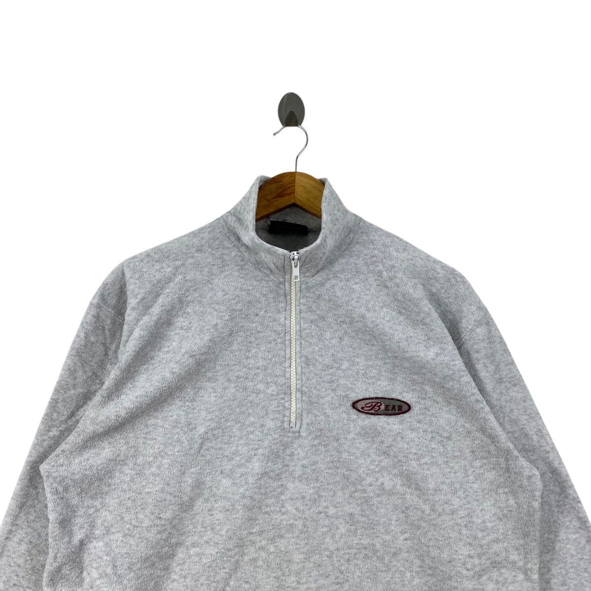Vintage Vintage 90s BEAR SURF BOARD Half Zipper Sherpa Fleece Grey Size US L / EU 52-54 / 3 - 2 Thumbnail