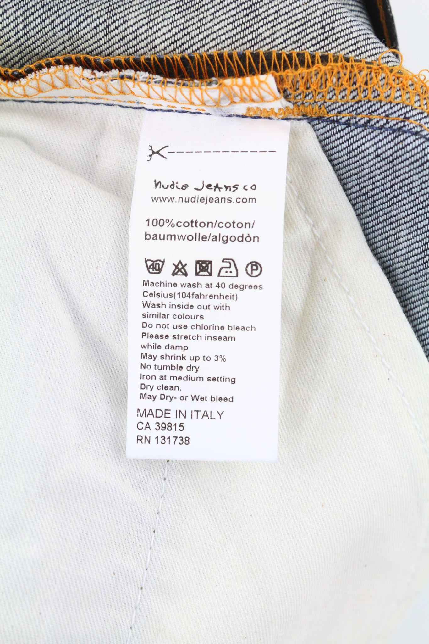 Nudie Jeans GRIM TIM W28/L32 Slim Fit Cotton Dark Blue Jeans 80590 Size US 28 / EU 44 - 6 Thumbnail