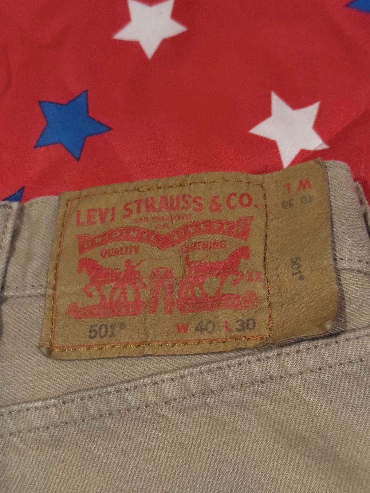Levi's Vintage Clothing Levi’s Tan Denim Shorts Size US 40 / EU 56 - 3 Thumbnail