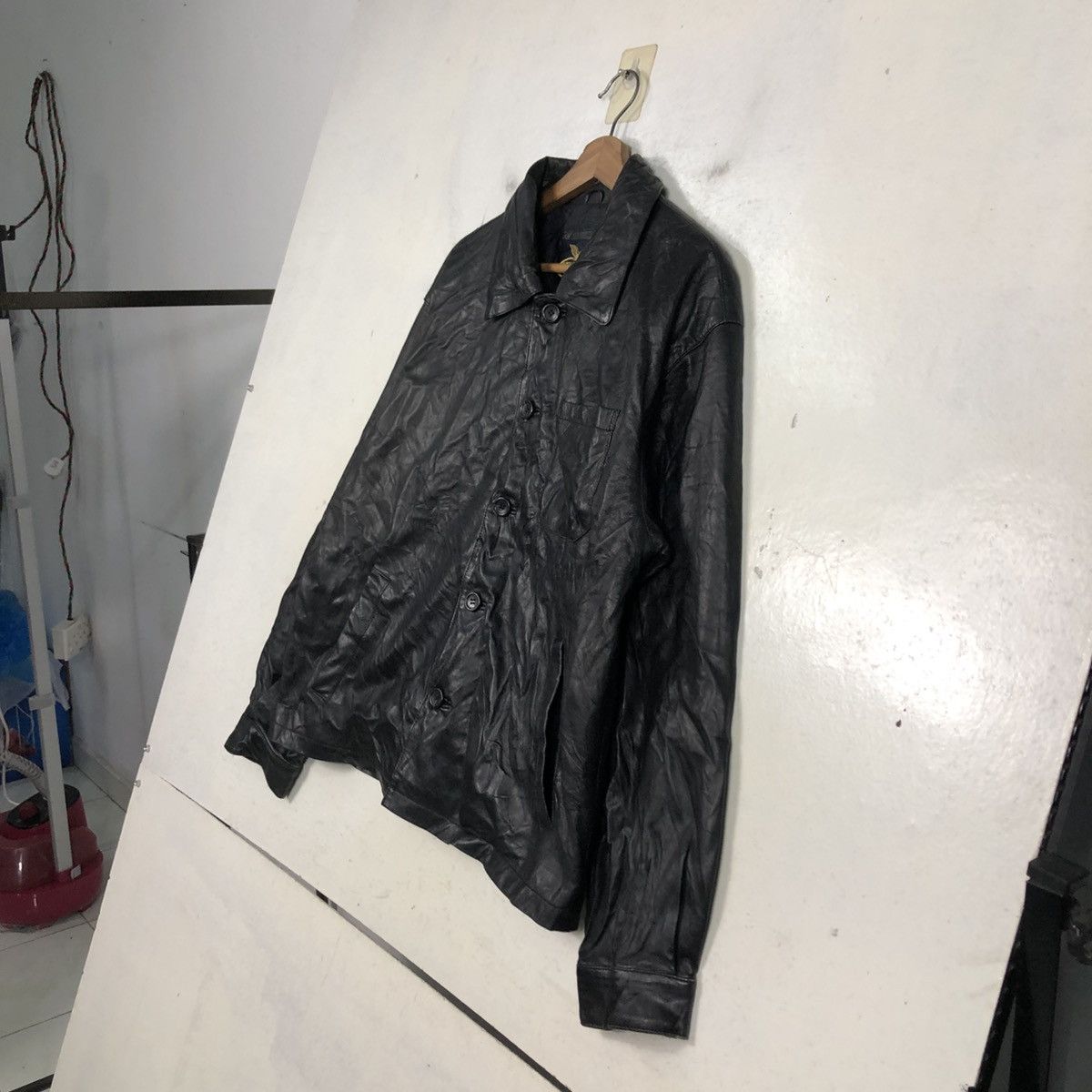 Japanese Brand 📌Vintage Biker Leather Jacket Suburban Issey Miyake Size US L / EU 52-54 / 3 - 4 Thumbnail