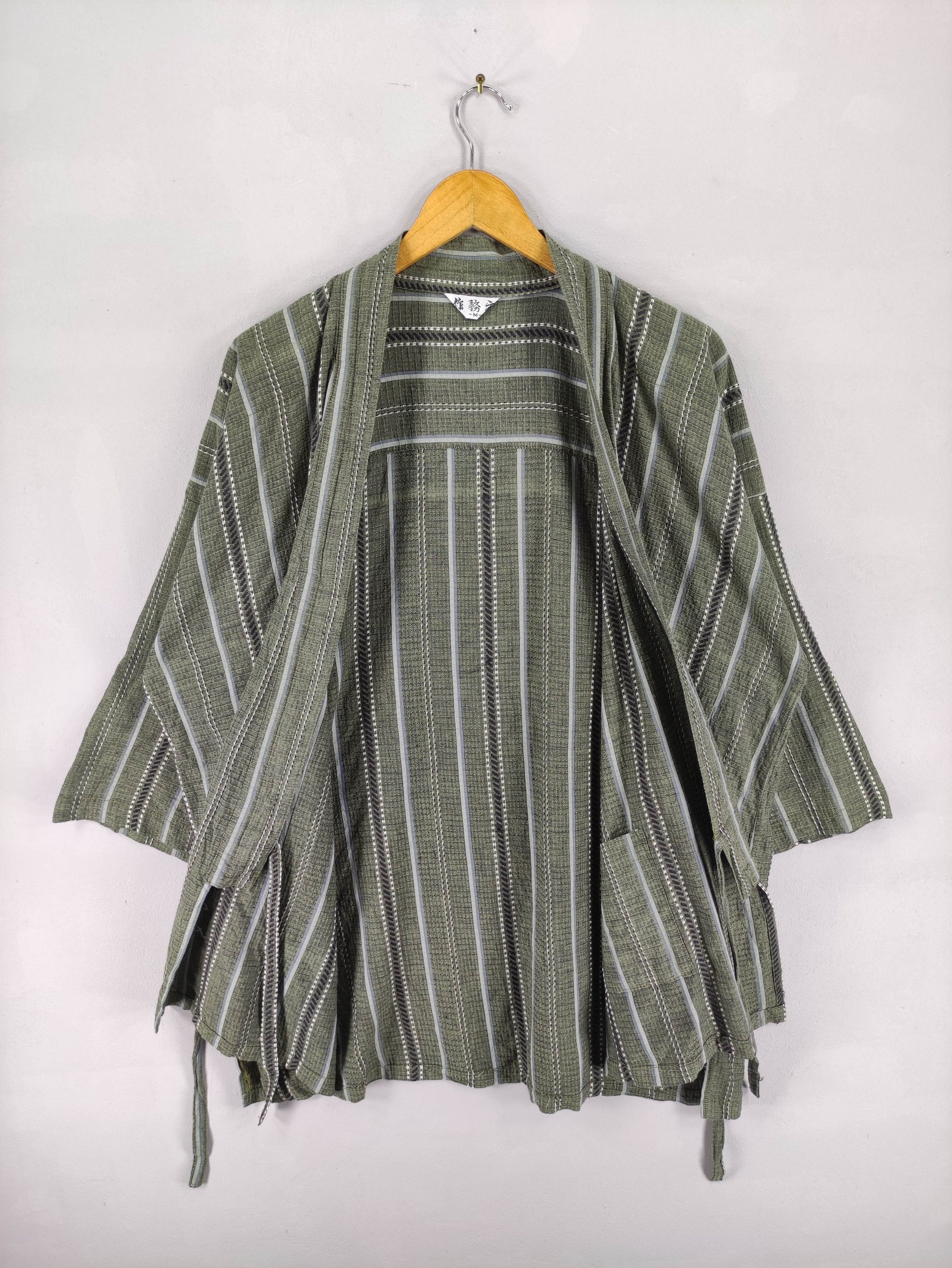 Japanese Brand Vintage Japanese Kimono Striped One Set Size US M / EU 48-50 / 2 - 3 Thumbnail