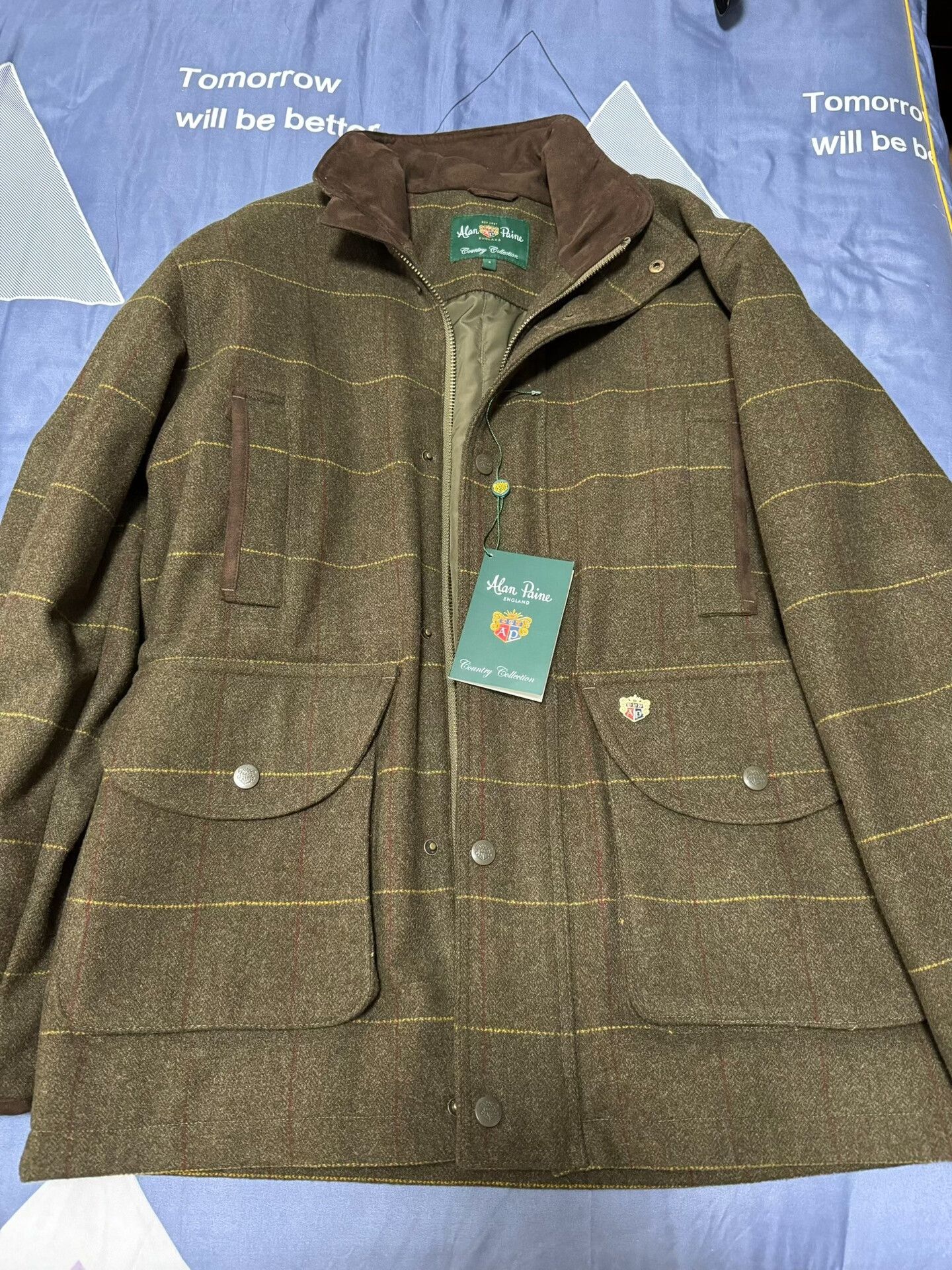 Alan Paine Alan Paine Green Tweed Hunting Coat Size US S / EU 44-46 / 1 - 1 Thumbnail
