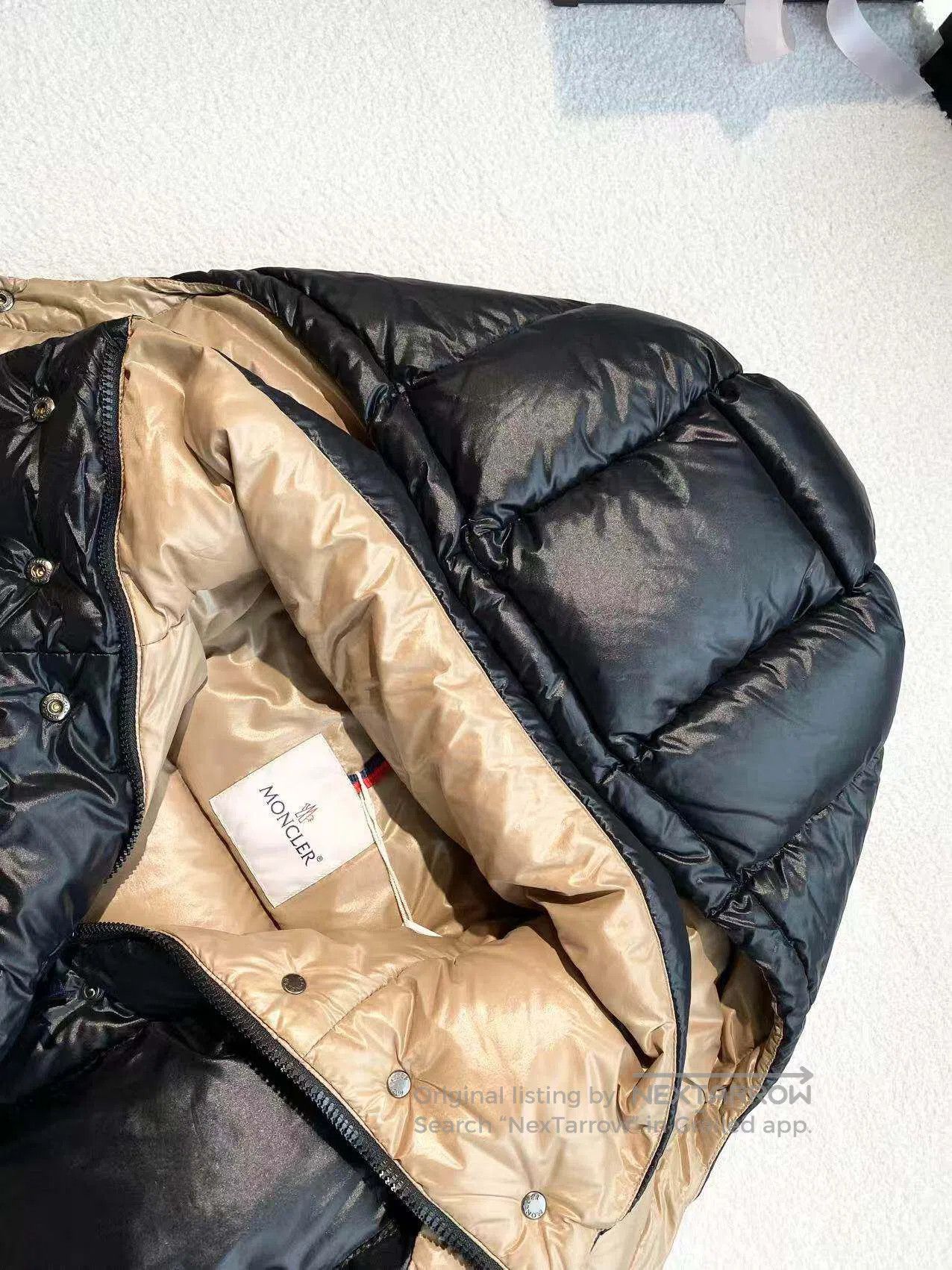 Moncler Moncler Size 4 24SS black gold logo long down jacket| Size XL / US 12-14 / IT 48-50 - 4 Thumbnail