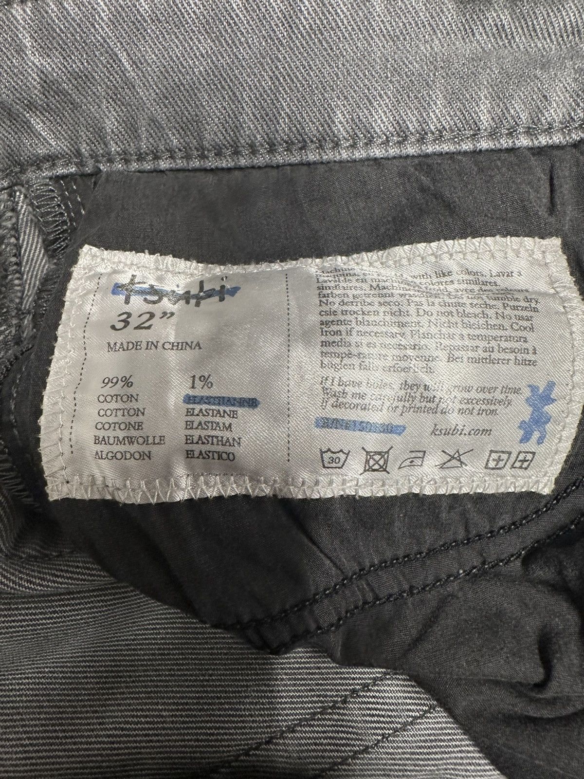 Ksubi Ksubi Knee Hole Distress Gray Denim Jeans Size 32 Size US 32 / EU 48 - 4 Thumbnail