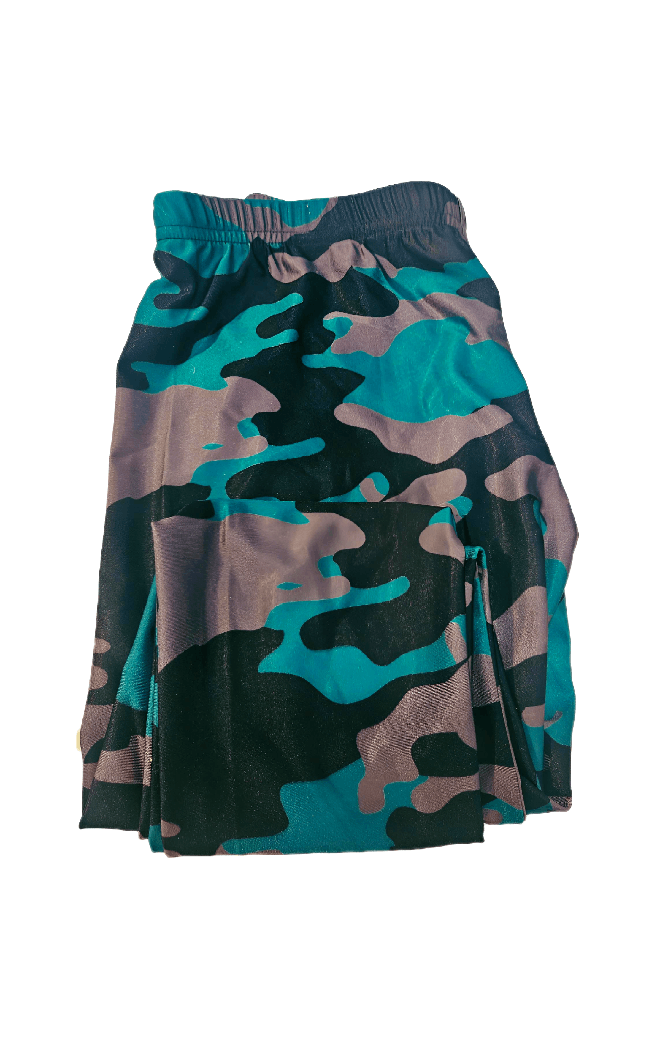 Other VINTAGE TEAL/GREY SHIMMER DISCO CAMO LEGGINGS Size 28" / US 6 / IT 42 - 5 Thumbnail