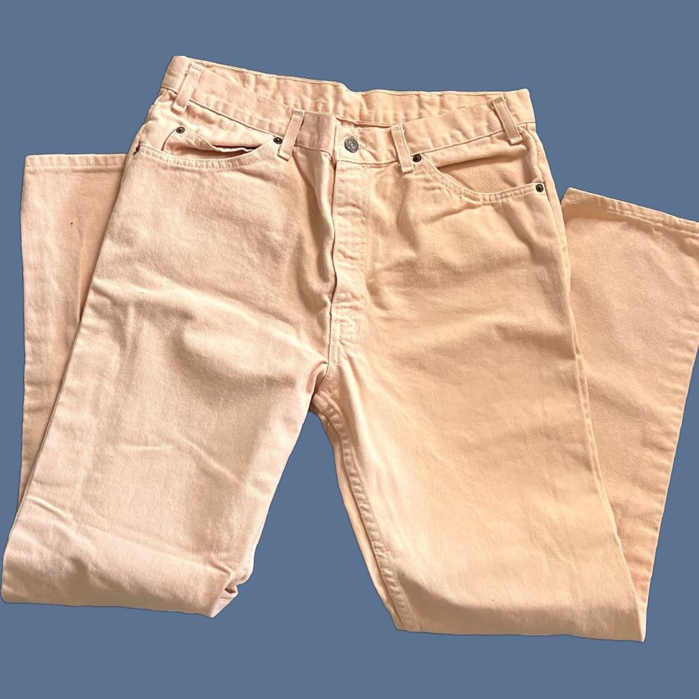 Levi's VINTAGE Levi's Jeans Men’s 80s 90s Salmon Orange Denim 36x32 5-Pocket Straight 40550-8641 Regular (USA) Mens Size US 36 / EU 52 - 1 Thumbnail