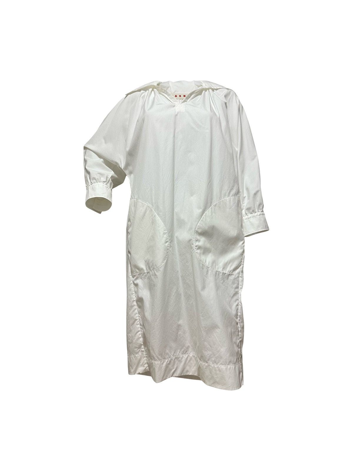 Marni MARNI Spring Summer 2022 Split Neck Shirt Midi Dress Size S / US 4 / IT 40 - 1 Thumbnail