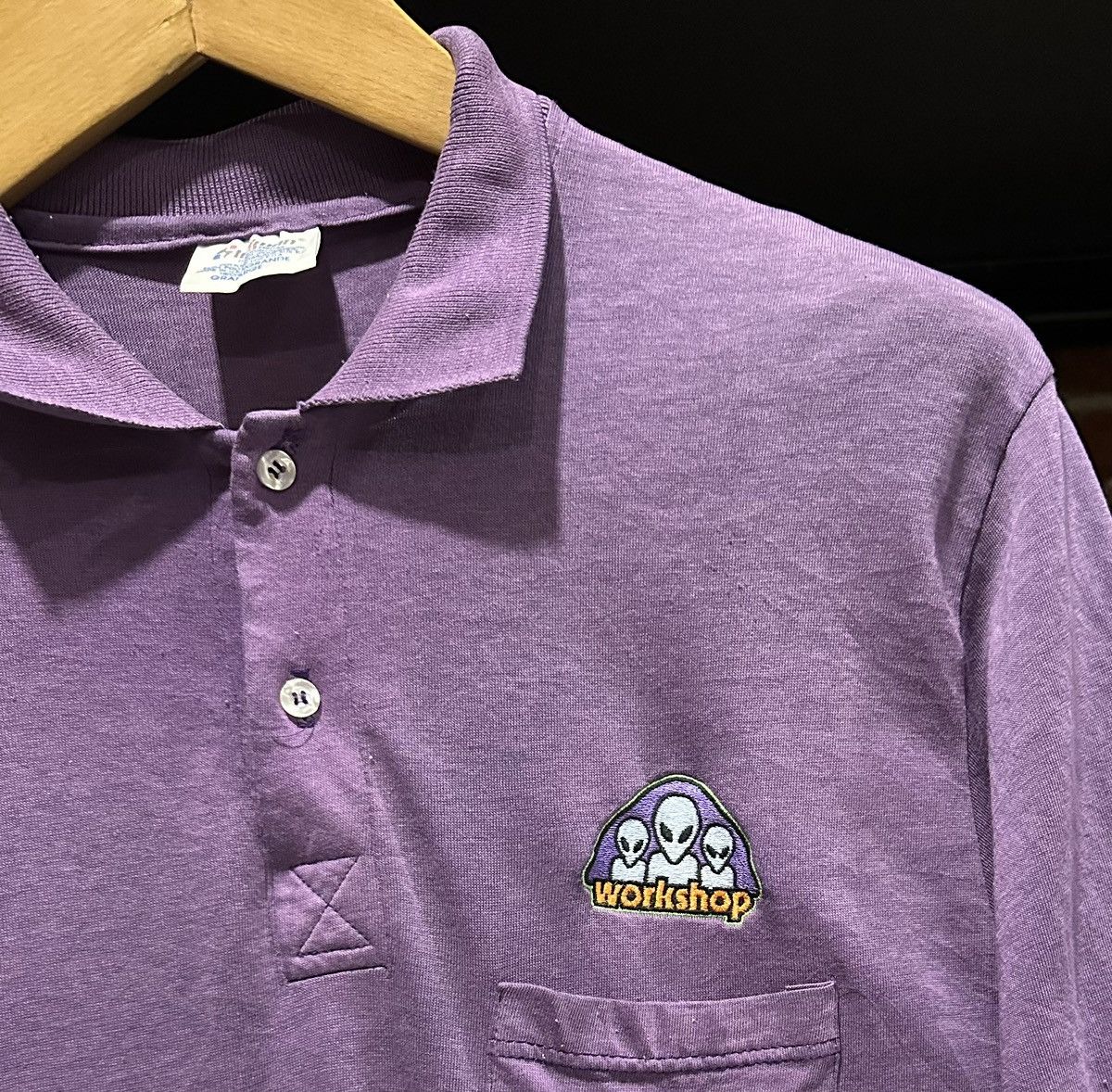 Alien Workshop × Girl Skateboards × Vintage Vintage 90s Alien Workshop Pocket Faded Polo Stedman Tee Size US L / EU 52-54 / 3 - 6 Thumbnail
