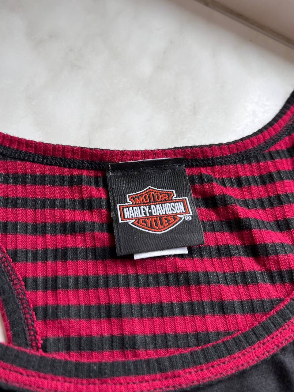 Harley Davidson × Vintage Vintage Y2K HARLEY DAVIDSON TANK TOP CRYSTAL Rhinestones Size M / US 6-8 / IT 42-44 - 11 Thumbnail
