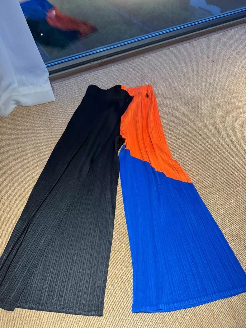 Issey Miyake Issey Miyake size:2 Color-blocked kelp pants Size 42" / US 20 - 1 Thumbnail