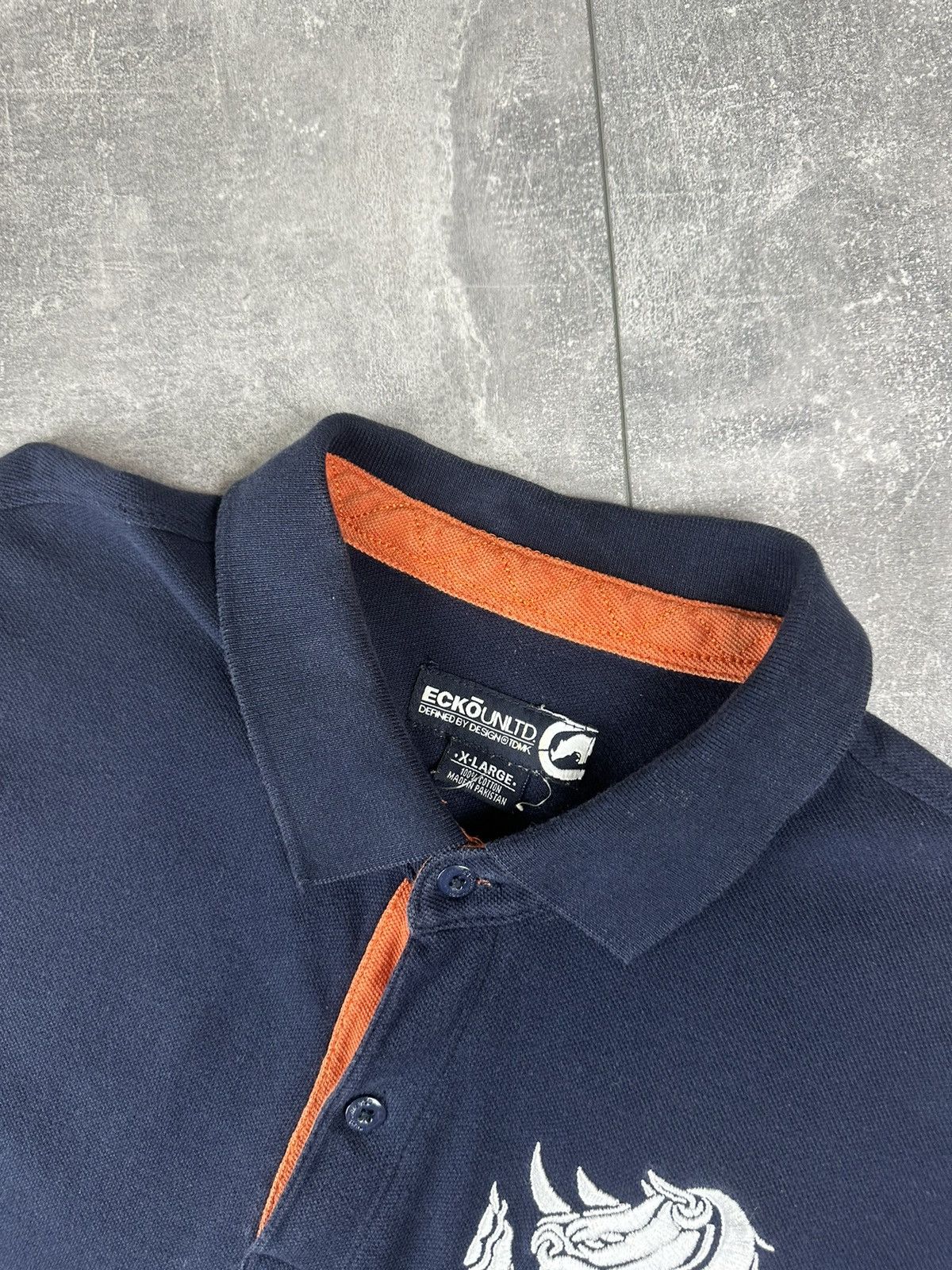Ecko Unltd. Ecko Unlimited Y2K Vintage 72 Overprint Logo Polo T-Shirt Size US XL / EU 56 / 4 - 4 Thumbnail