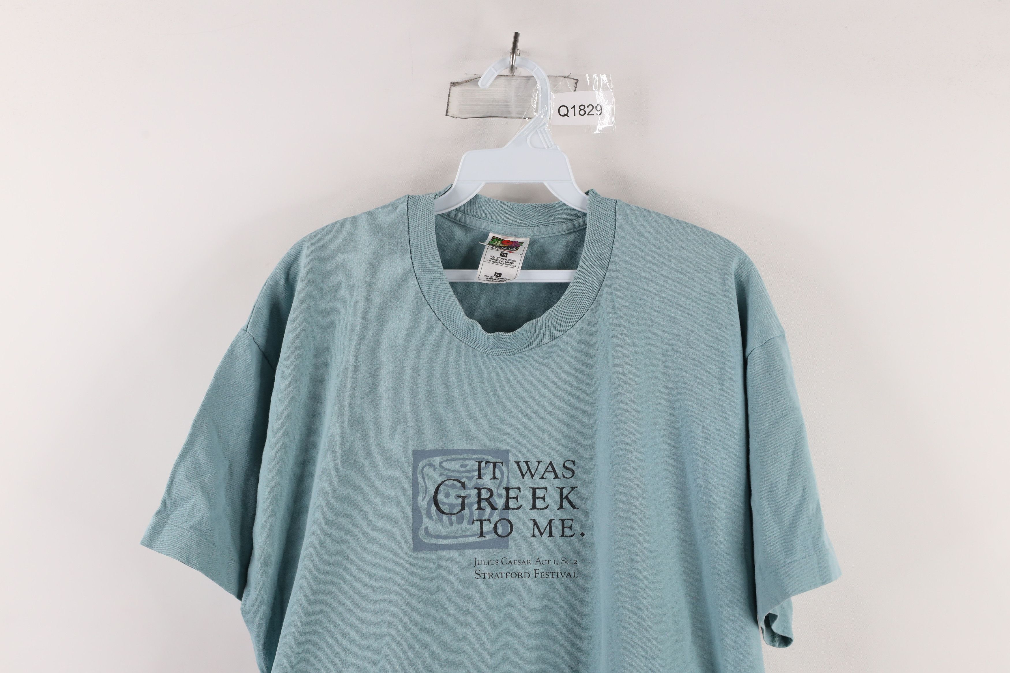 Vintage Vintage 90s It Was Greek To Me Julius Caesar Act I T-Shirt Size US XL / EU 56 / 4 - 2 Thumbnail