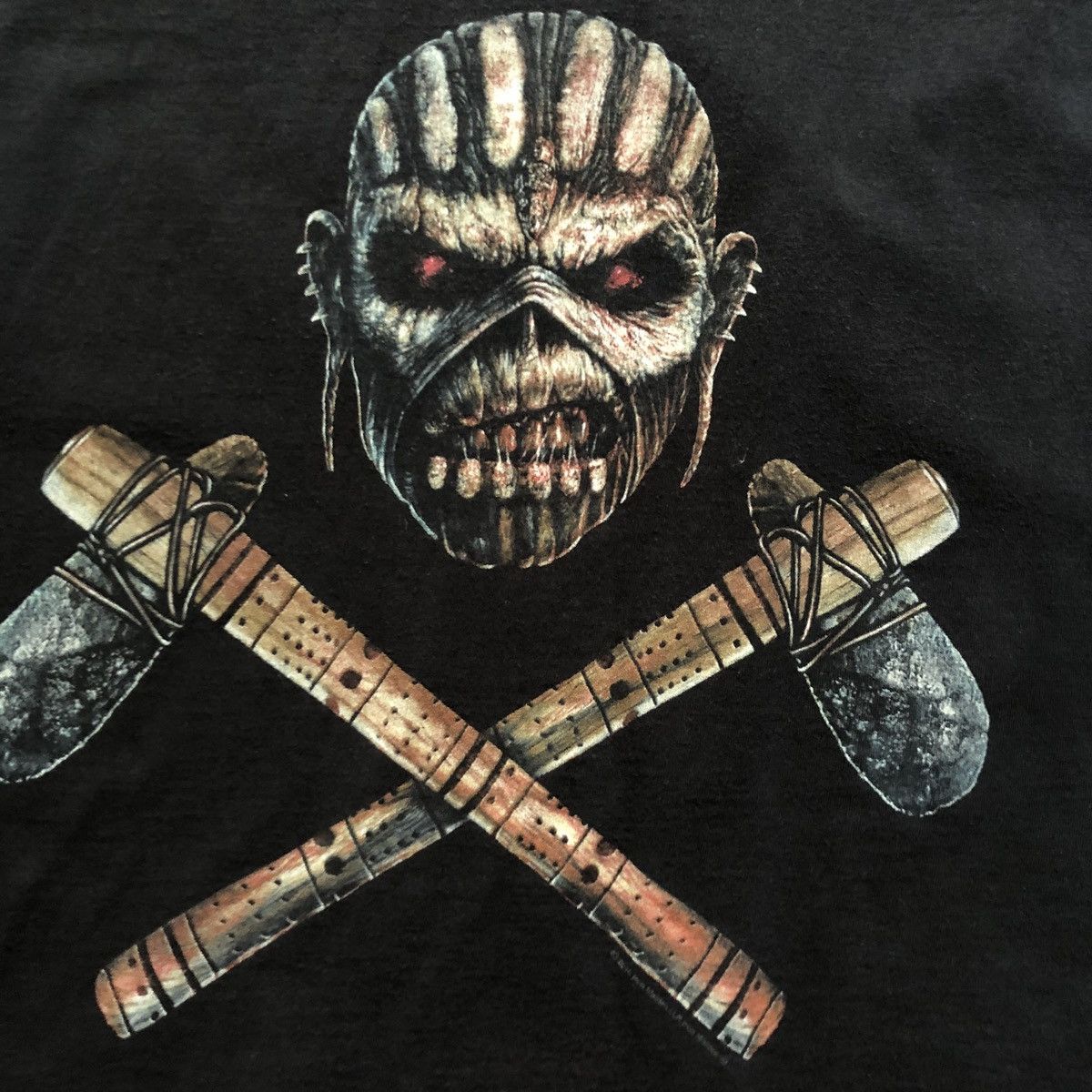 Band Tees × Iron Maiden × Vintage Vintage Iron Maiden T-Shirt tour Faded Style 90s Y2K Masks Size US M / EU 48-50 / 2 - 2 Thumbnail