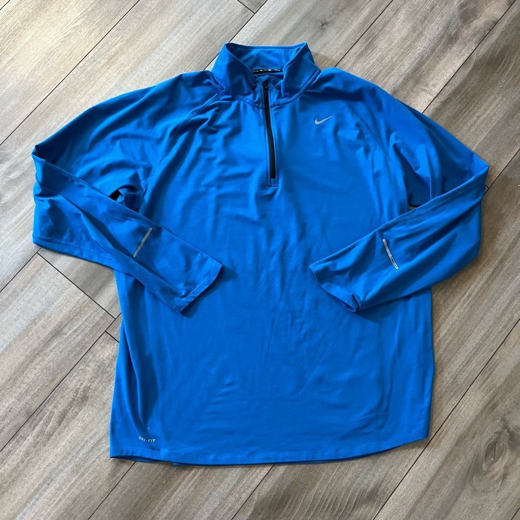Nike Nike Blue Athletic Quarterzip Pullover Men XL Size US XL / EU 56 / 4 - 1 Thumbnail