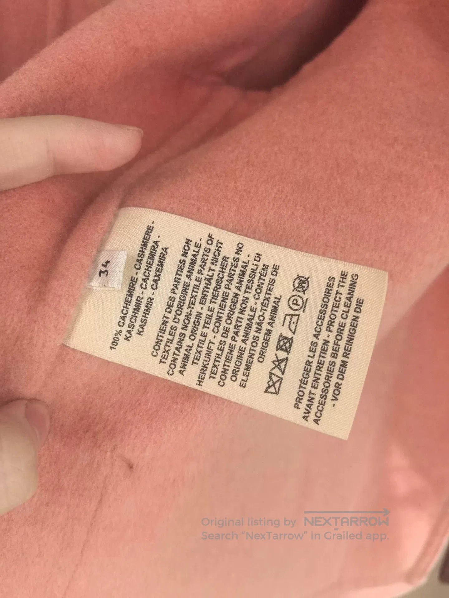 Hermes Hermes Pink Cashmere Short Coat. Size US XS / EU 42 / 0 - 3 Thumbnail