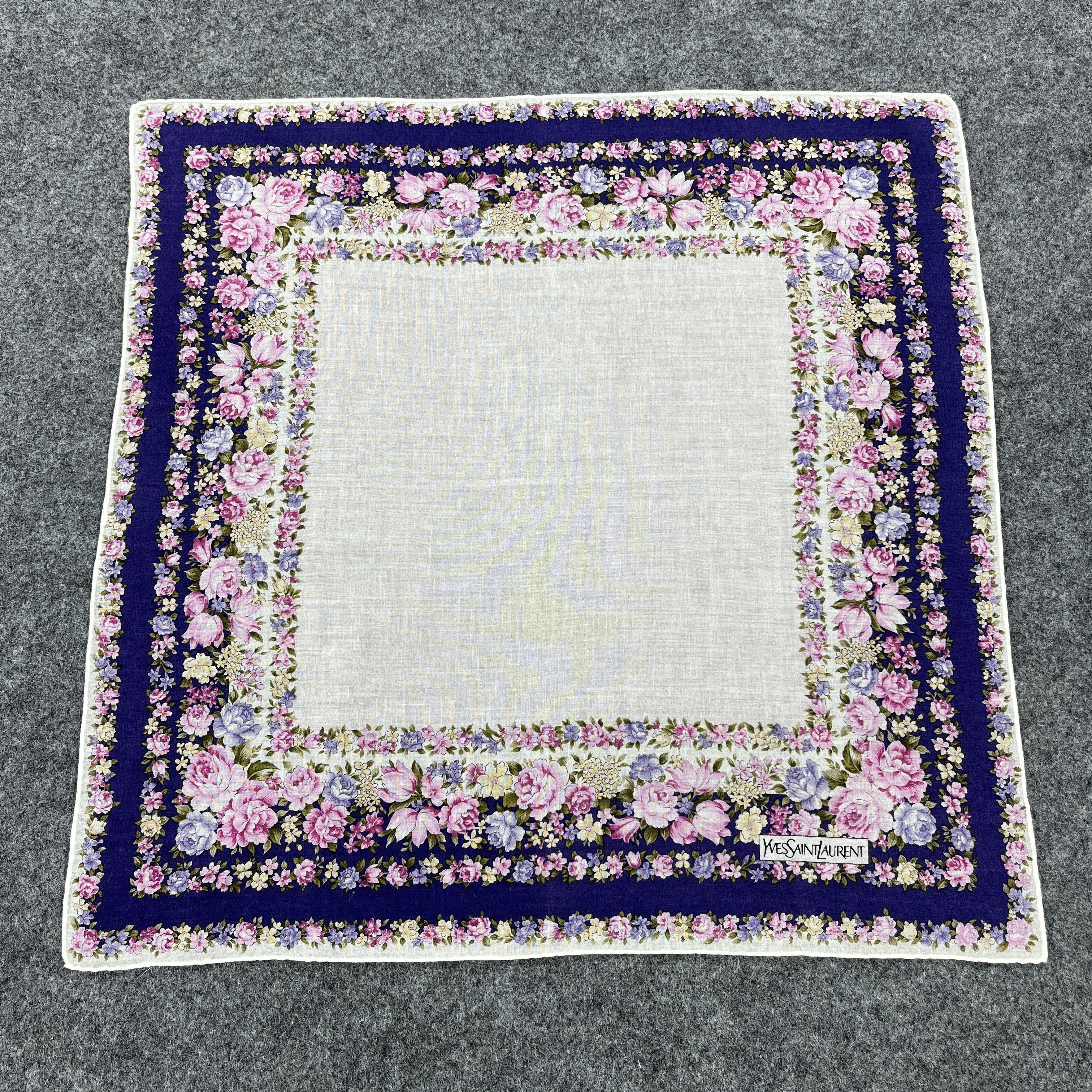 Vintage Yves Saint Laurent Handkerchief / Bandana / Neckerchief B902 Size ONE SIZE - 2 Thumbnail