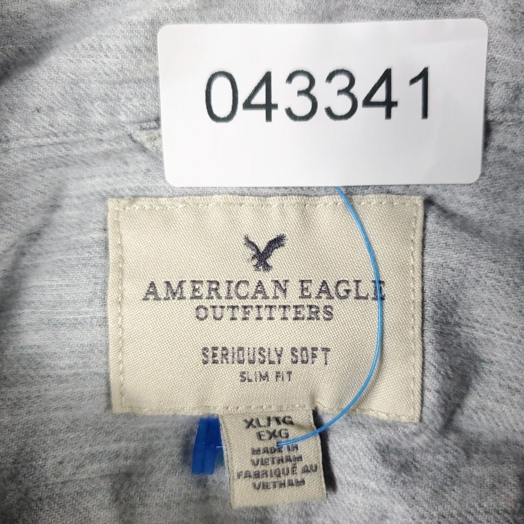 American Eagle Outfitters American Eagle Outfitters Button-Up Shirt Mens XL Gray Casual Long Sleeve Size US XL / EU 56 / 4 - 8 Thumbnail