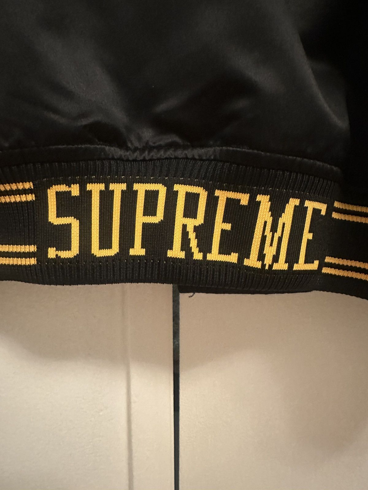Mitchell & Ness × Supreme Supreme x Mitchell & Ness Lined Hooded SatinVarsity Jacket Size US L / EU 52-54 / 3 - 4 Thumbnail