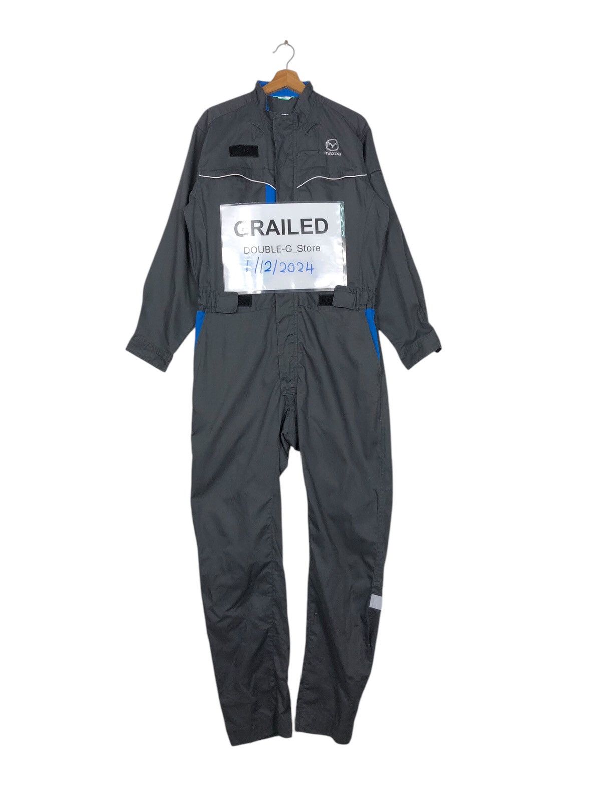 Japanese Brand Vintage Coverall Chore Worker Racing Mazda Big Logo Backhit Size US 36 / EU 52 - 1 Thumbnail