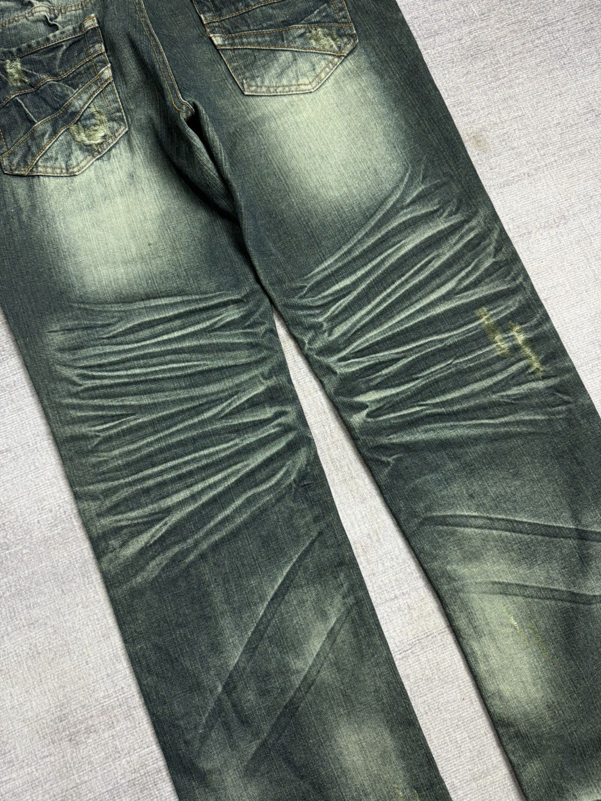 Tornado Mart DDONG SSAN TORNADO STYLE DENIM BUKAN PANTS Size US 35 - 4 Thumbnail