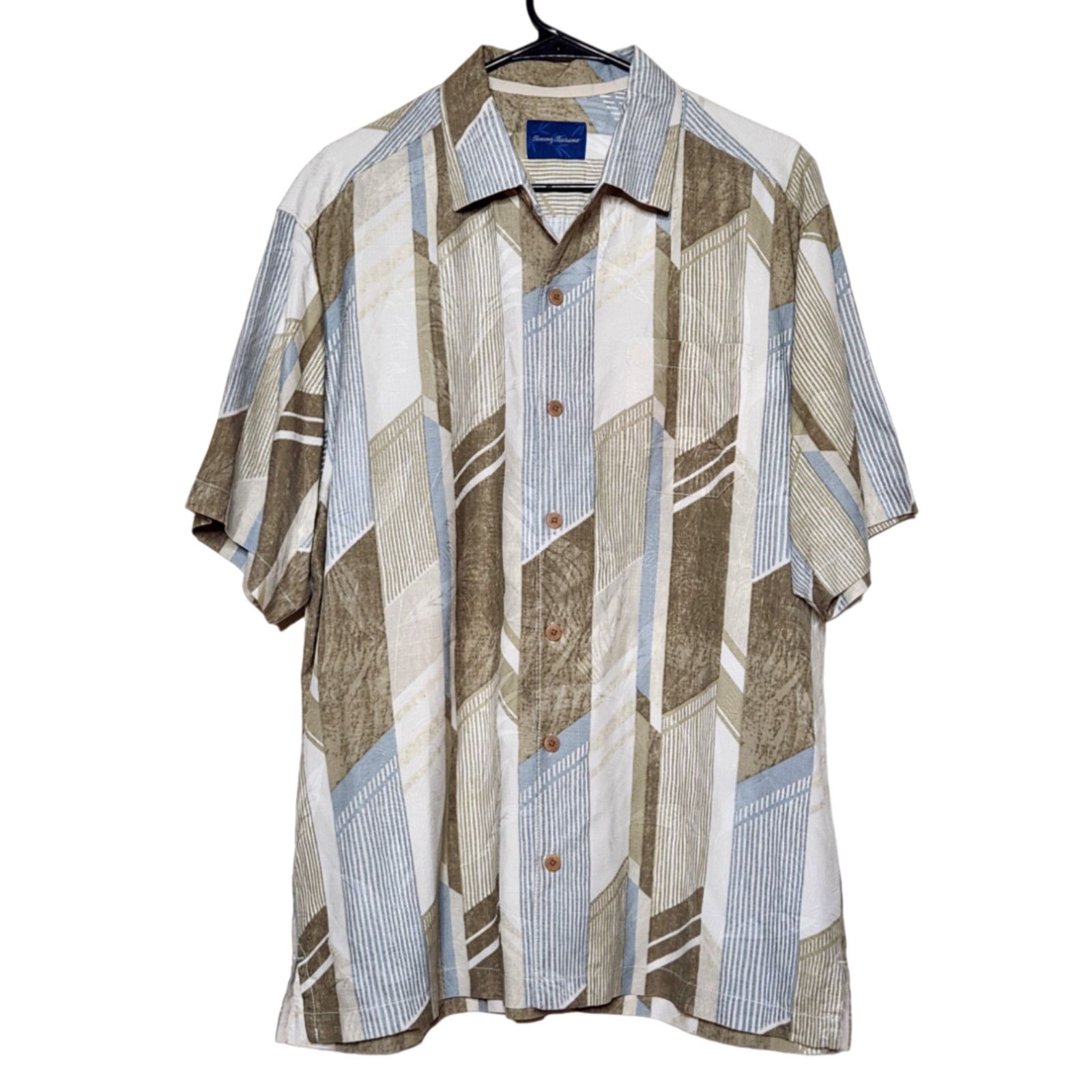Vintage Tommy Bahama Hawaiian 100% Silk Salmon/Coral Shirt - Ruby Lane