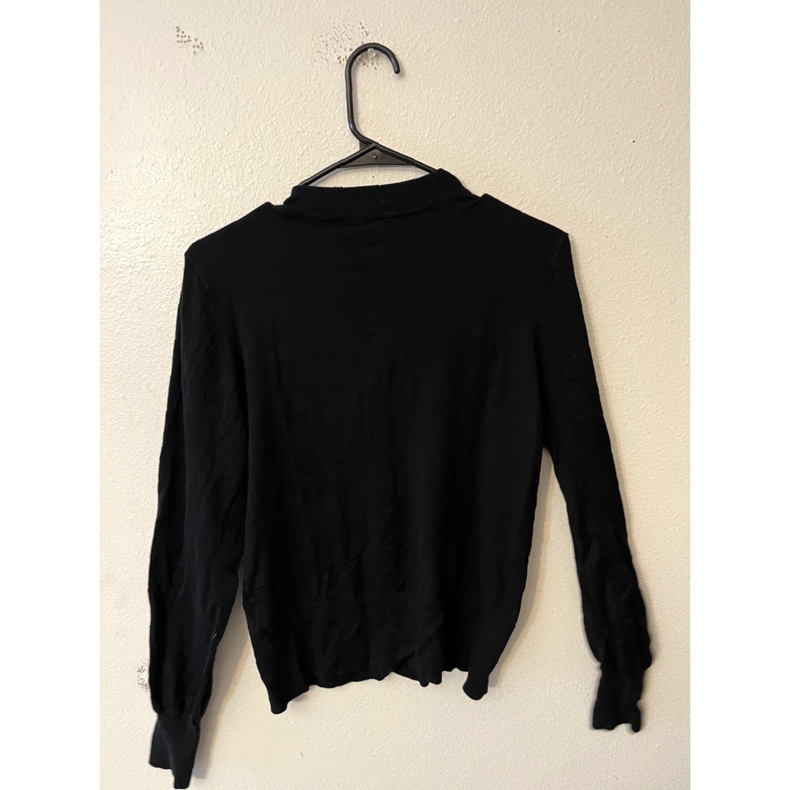 H&M VINTAGE H&M Cardigan Sweater Womens Size 12 Black Lightweight Long Sleeve Retro with Pockets Size XL / US 12-14 / IT 48-50 - 3 Thumbnail