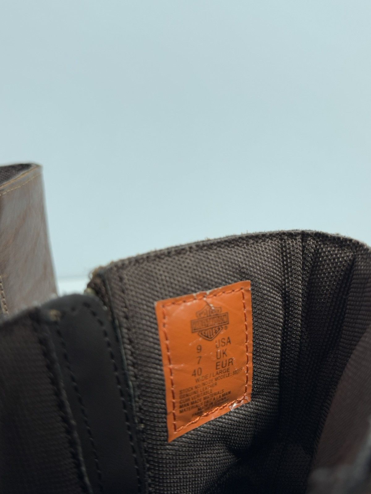 Harley Davidson × Vintage HARLEY DAVIDSON VADA Biker Boots Ankle Leather Bootie EUR-40 Size US 10 / IT 40 - 17 Thumbnail
