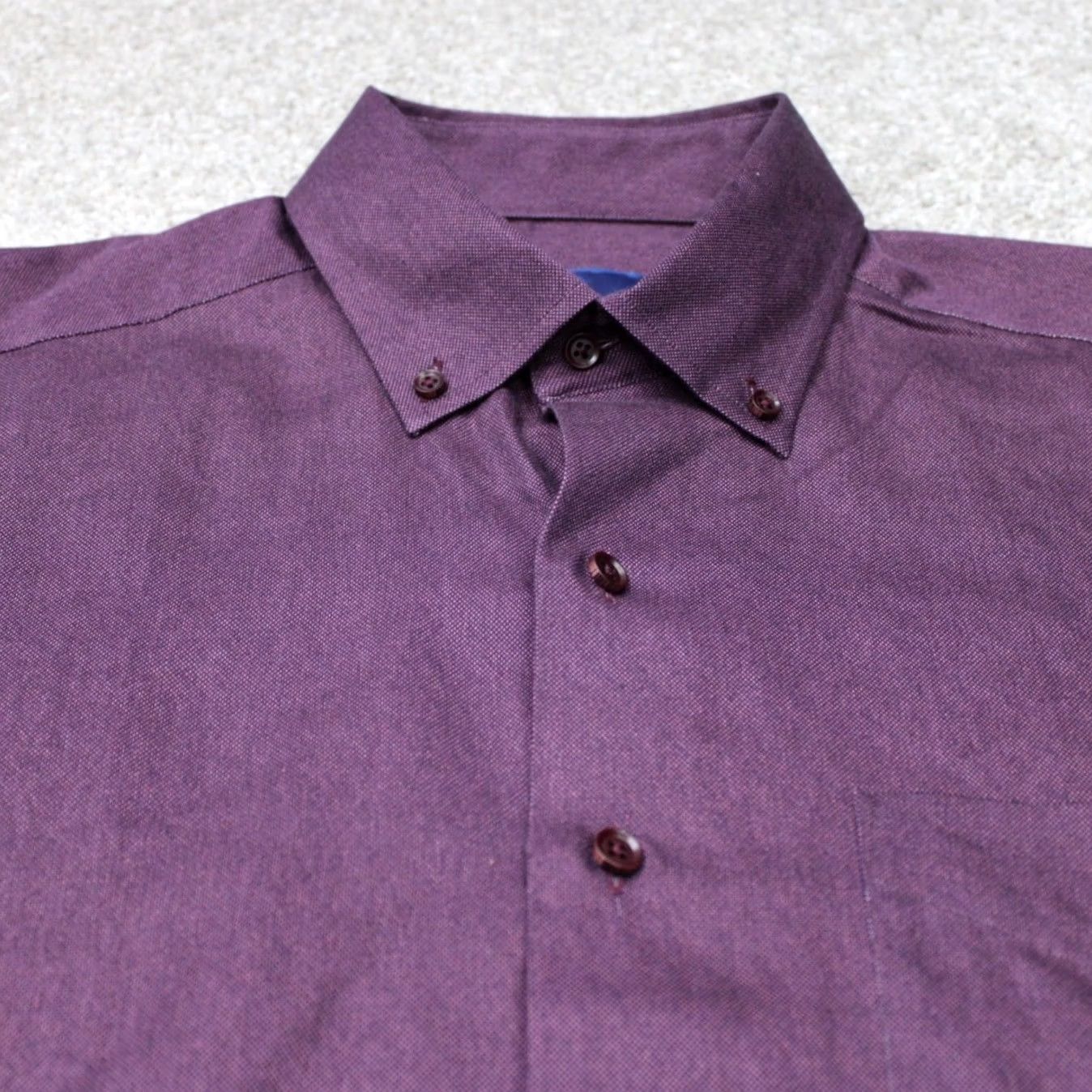 David Donahue David Donahue Shirt Mens Large Purple 100% Cotton Long Sleeve Button Down Size US L / EU 52-54 / 3 - 5 Thumbnail