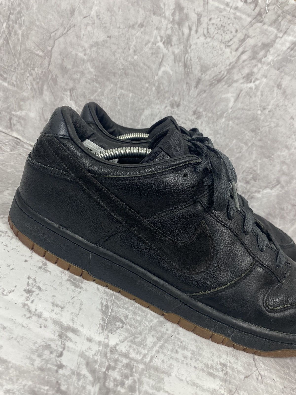 Jordan Brand 2005 Nike Dunk Low Black Gum Suede Black Anthracite Size US 12 / EU 45 - 2 Thumbnail