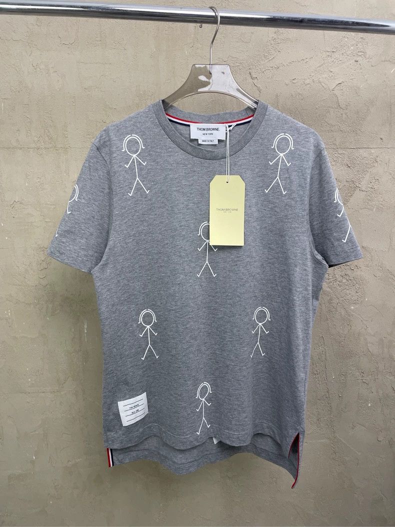 Thom Browne Thom browne Gray match line villain print short-sleeved T-s Size US XS / EU 42 / 0 - 1 Thumbnail