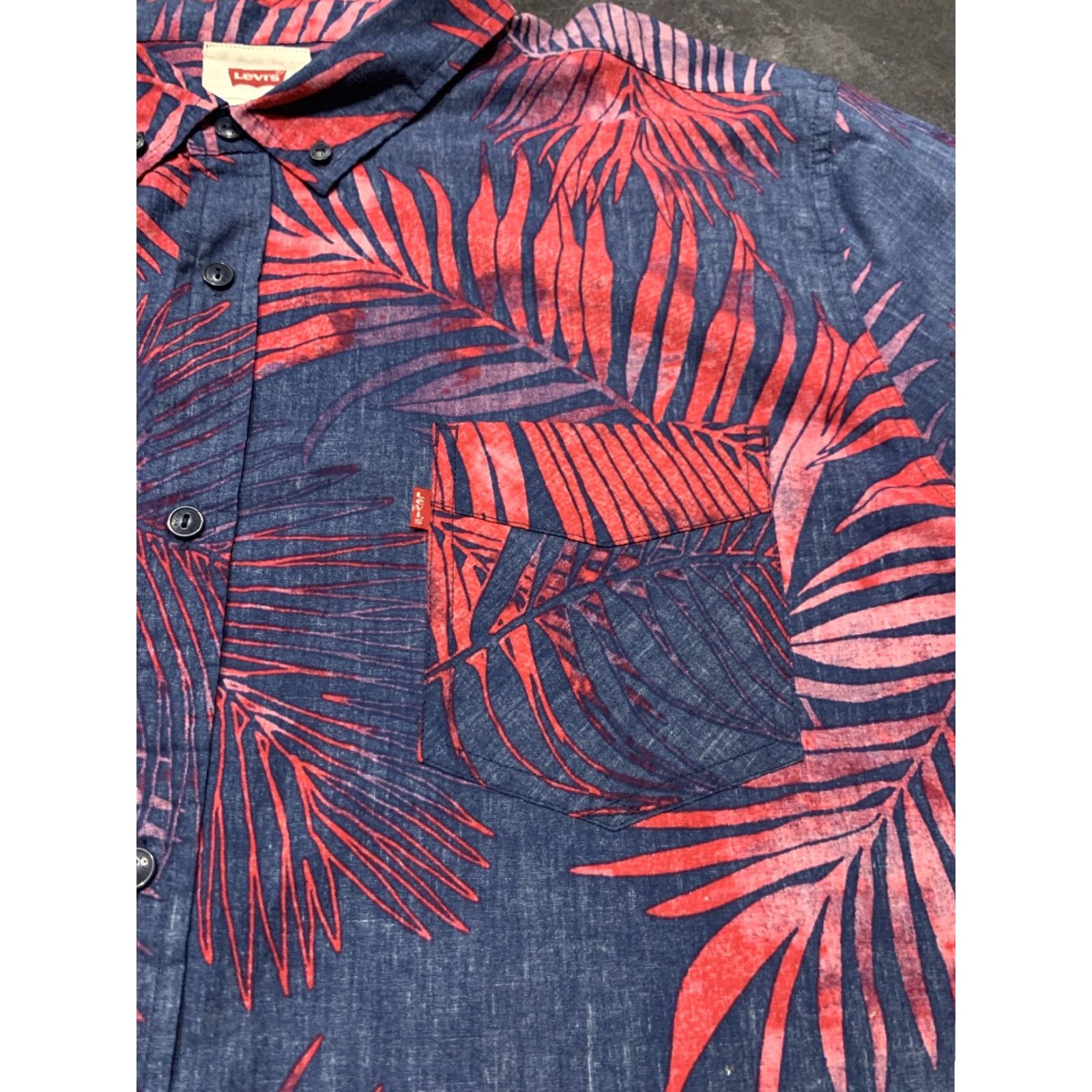 Levi's Levi's Men's Hawaiian Shirt 2XL Casual Short Sleeve Button-Up Floral Beach Vacation Multicolor Size US XXL / EU 58 / 5 - 3 Thumbnail