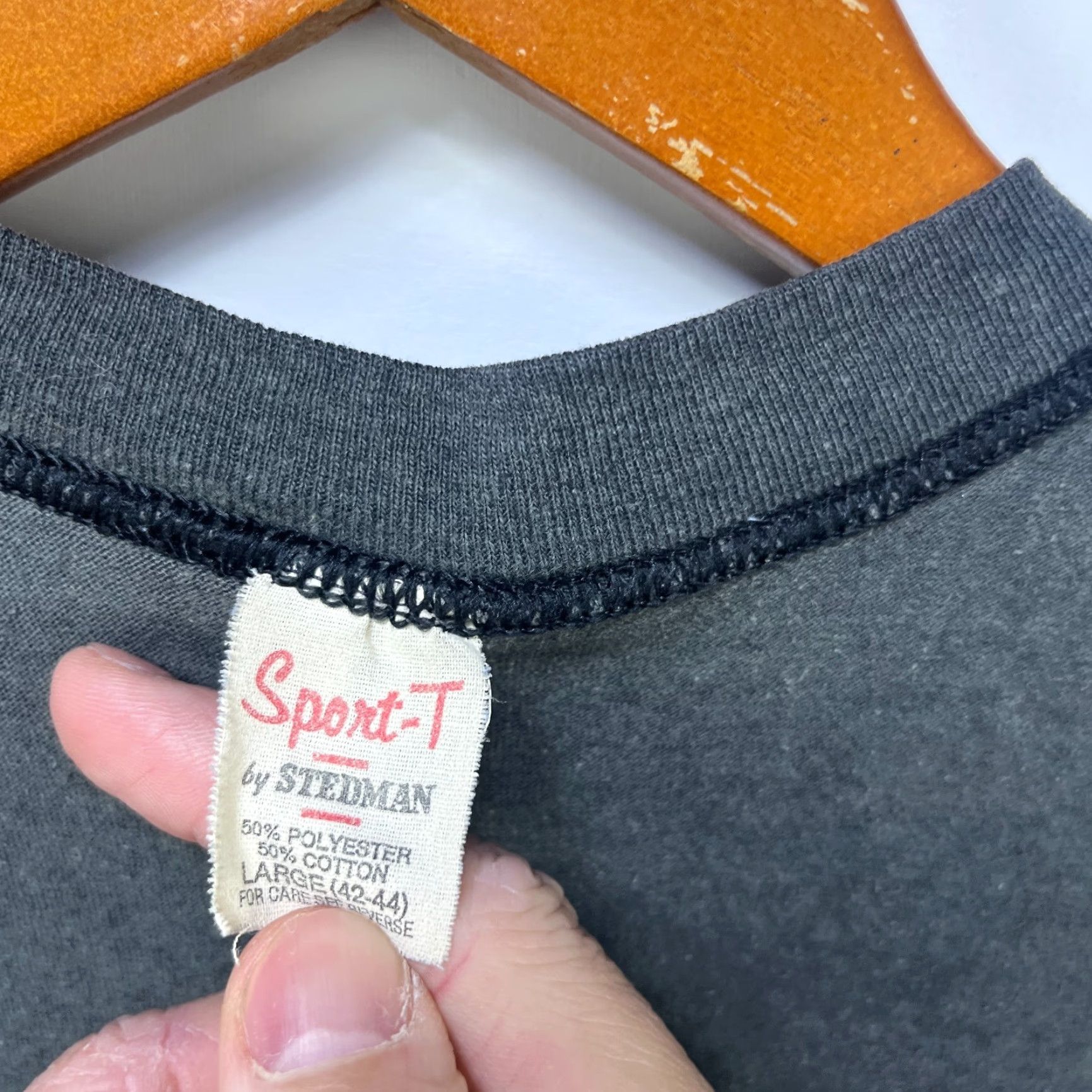 Sideout VINTAGE 80s SUN FADED BLACK INSIDE OUT SHIRT L Size US L / EU 52-54 / 3 - 4 Thumbnail