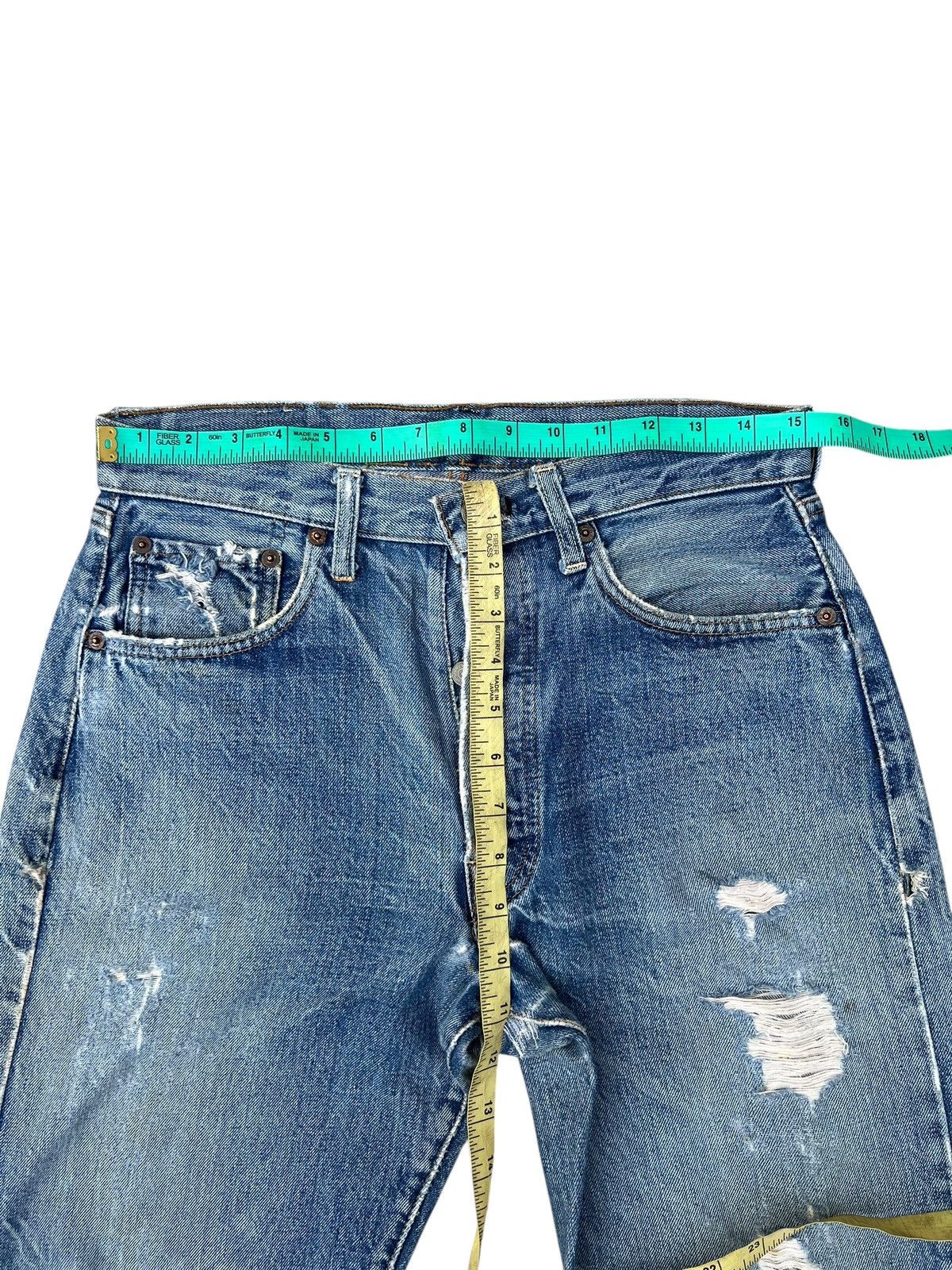 Levi's True 60s 70s Levi’s 501 Big E Distress Denim Selvedge Jeans Size US 30 / EU 46 - 4 Thumbnail