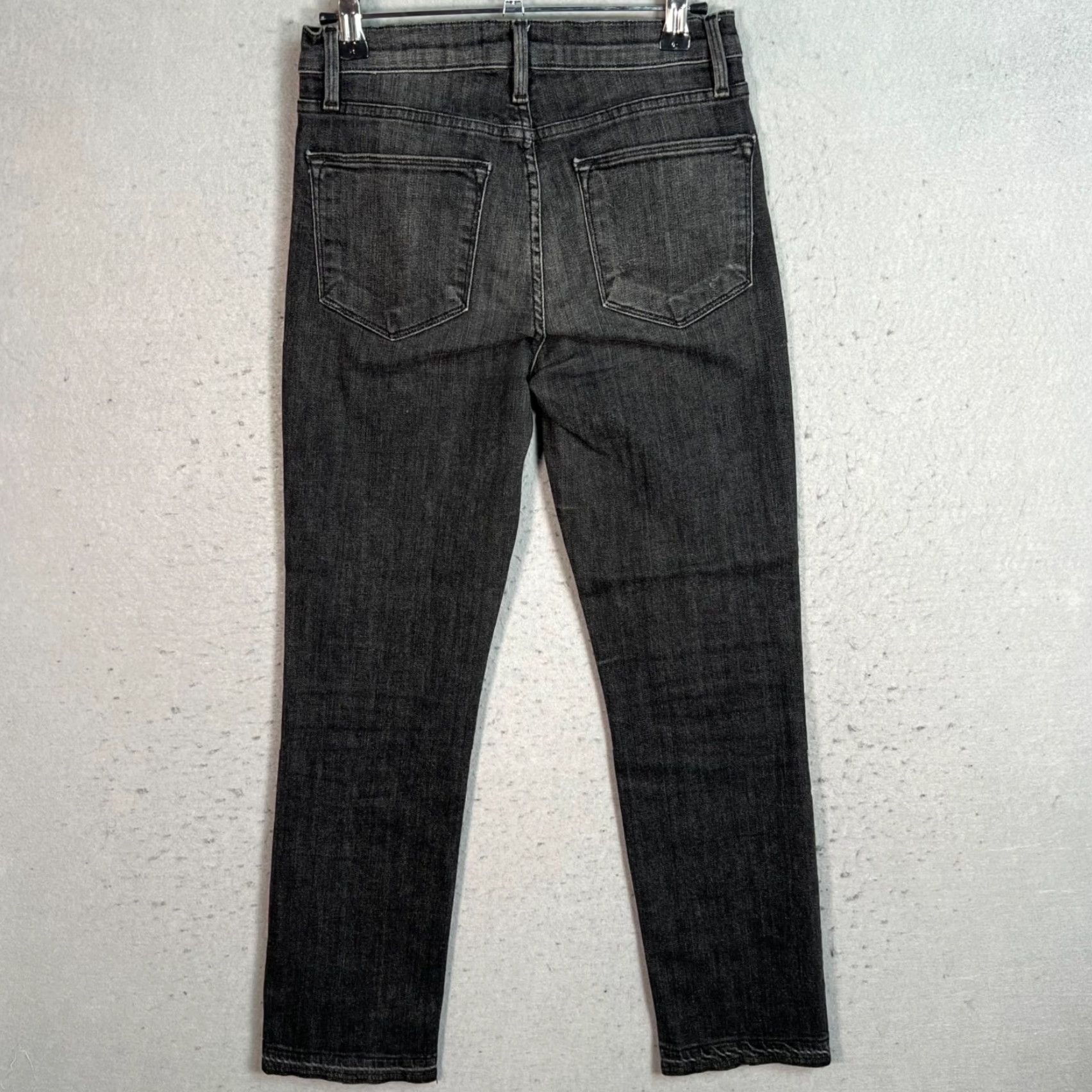 Frame FRAME Jeans Womens Mid Rise Slim Leg Size 25 Black Stretch Denim Pants Size 42" / US 20 - 2 Thumbnail