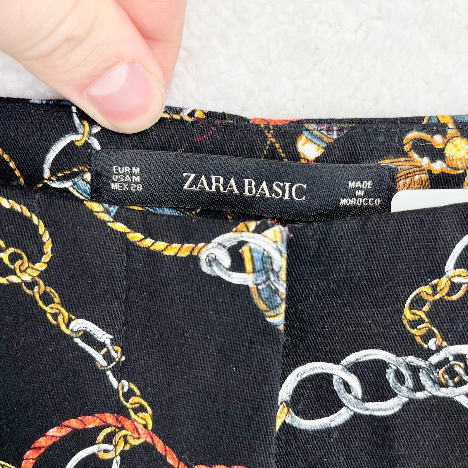 Zara Zara High Waisted Nautical Tailored Shorts Size Medium Size 29" - 2 Thumbnail