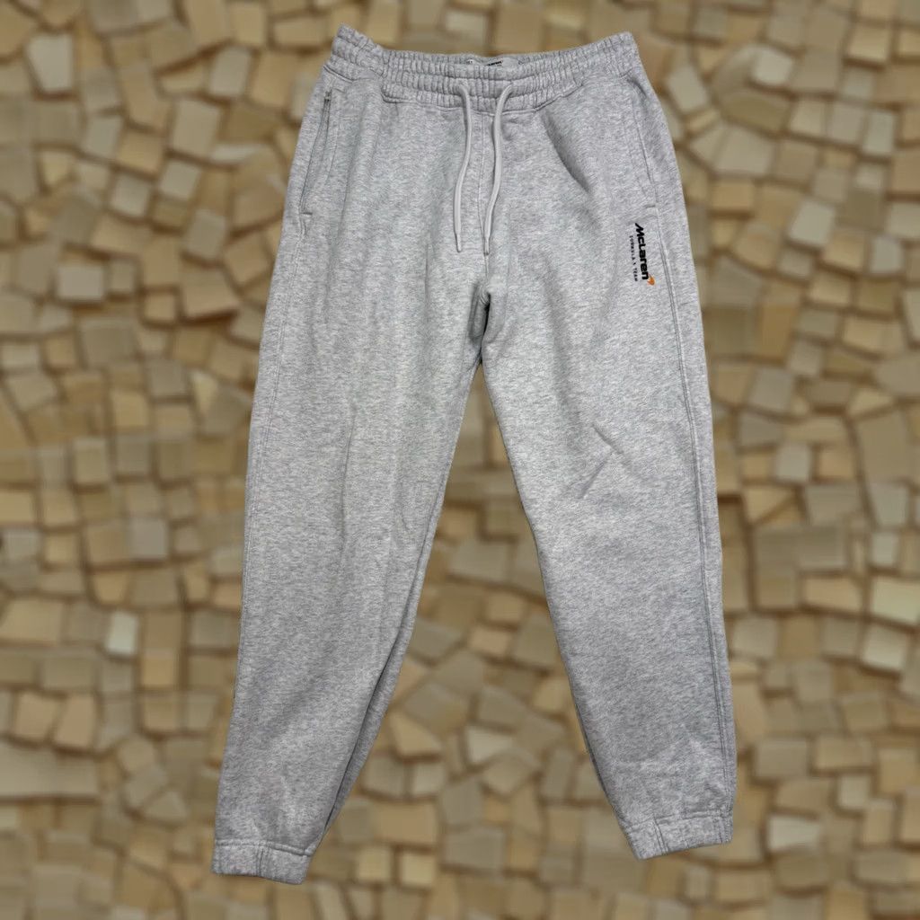 Vintage Mclaren Sweatpants Adult Medium Grey Fleece Tapered Jogger Size US 31 - 1 Thumbnail