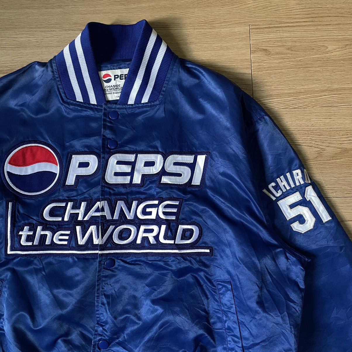 Pepsi GRAIL MLB ICHIRO SUZUKI x PEPSI VARISTY BOMBER JACKET Size US XXL / EU 58 / 5 - 7 Thumbnail