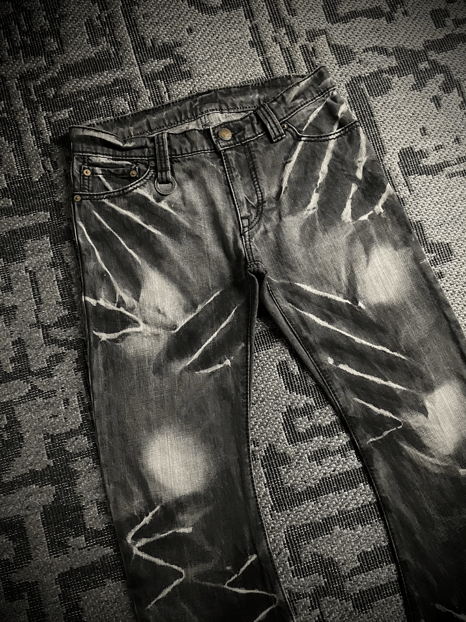 BUFFALO BOBS Johnny Wolf x Buffalo Bobs J-cut Claw Mark Flared Jeans Size US 32 / EU 48 - 2 Thumbnail