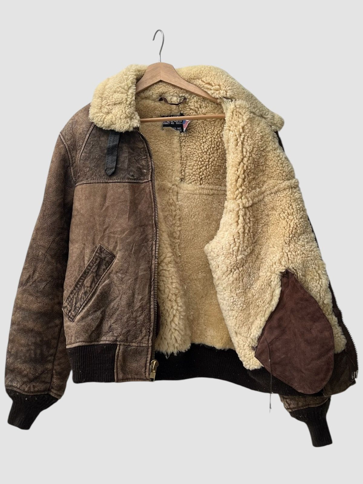 Schott Vintage Schott B-6 Sheepskin Flight Jacket Size US L / EU 52-54 / 3 - 4 Thumbnail
