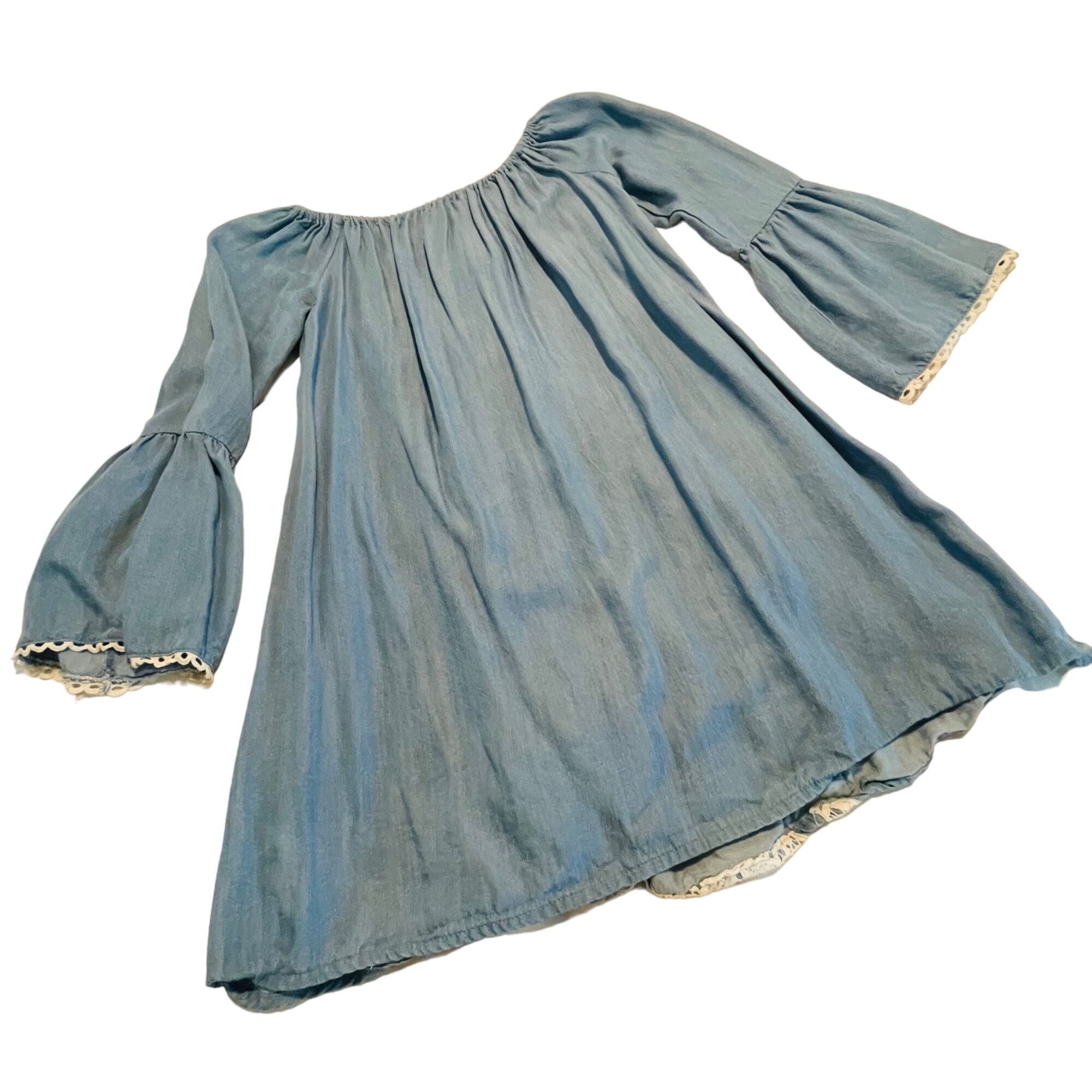 Other Hint Of Mint Women's Blue Boho Dress Small Lace Over Thin Bl Size S / US 4 / IT 40 - 2 Thumbnail